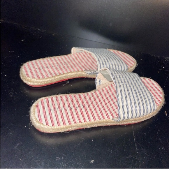 Kelly & Katie Shoes - Kelly & Katie Striped Sandals - Red and Blue